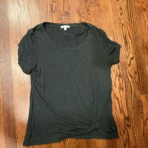 Black Casual Short Sleeve Tee